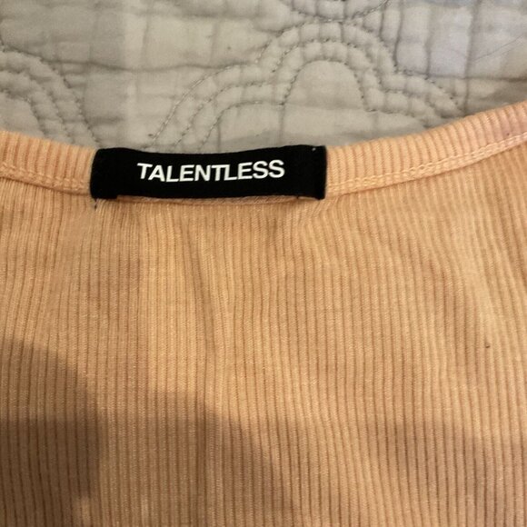 Talentless Women’s Ribbed Modal Tank Mini Stretchy Dress Orange Size Small fit - Picture 7 of 11